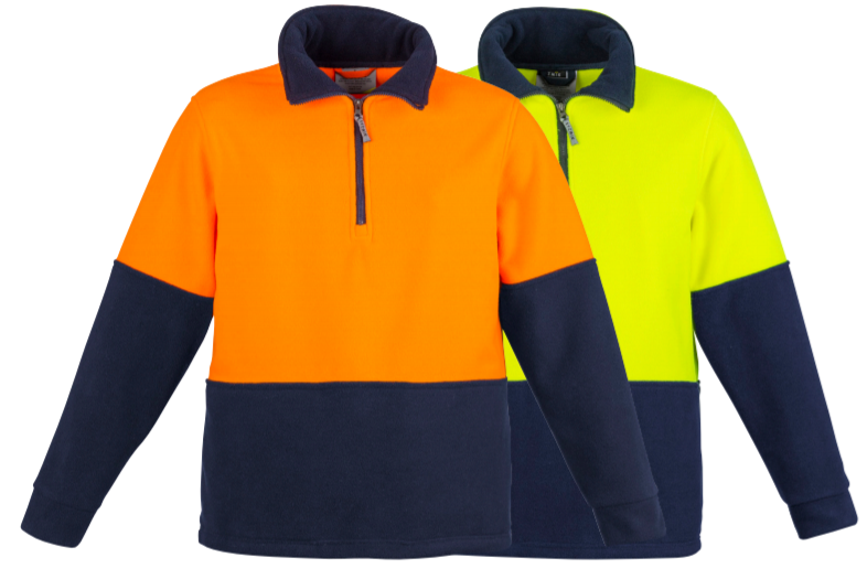 UNISEX HI VIS HALF ZIP FLEECE JUMPER ZT460