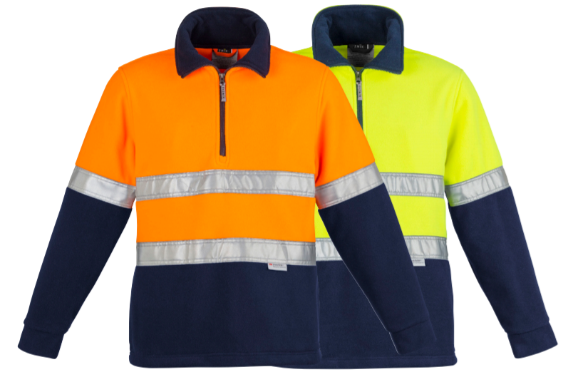 MENS HI VIS FLEECE JUMPER - HOOP TAPED ZT461