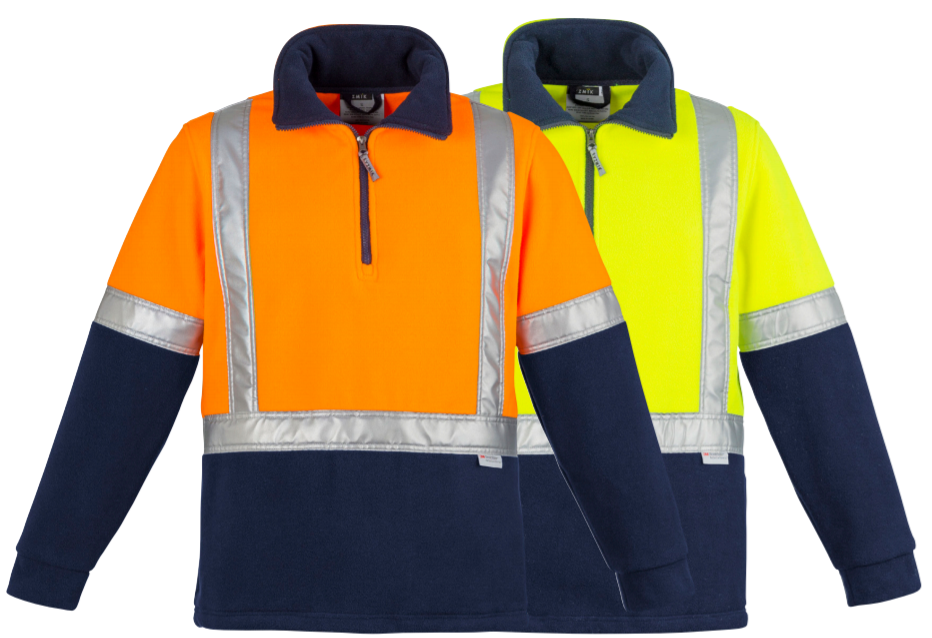 MENS HI VIS FLEECE JUMPER - SHOULDER TAPED ZT462