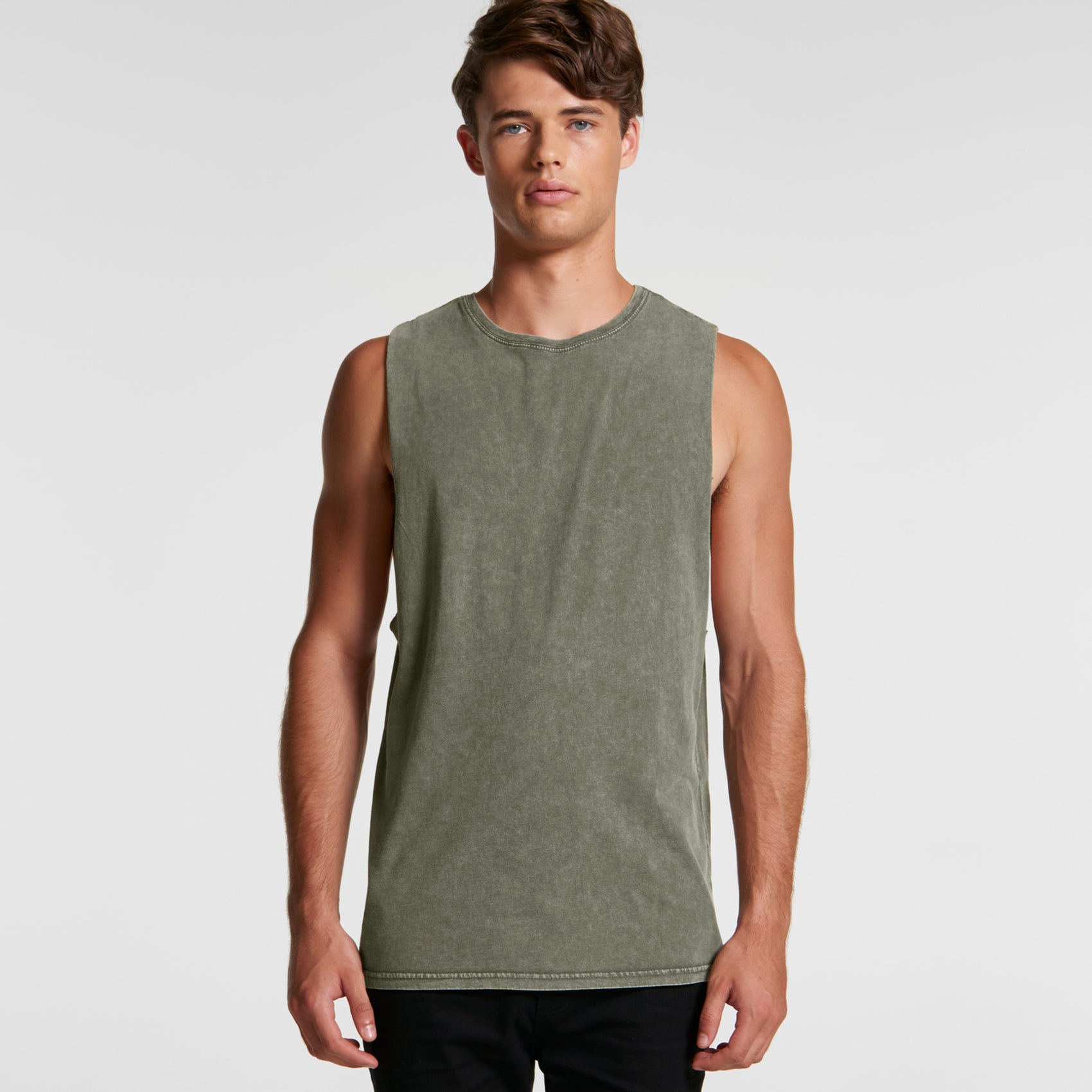 MENS STONE WASH BARNARD TANK - 5039