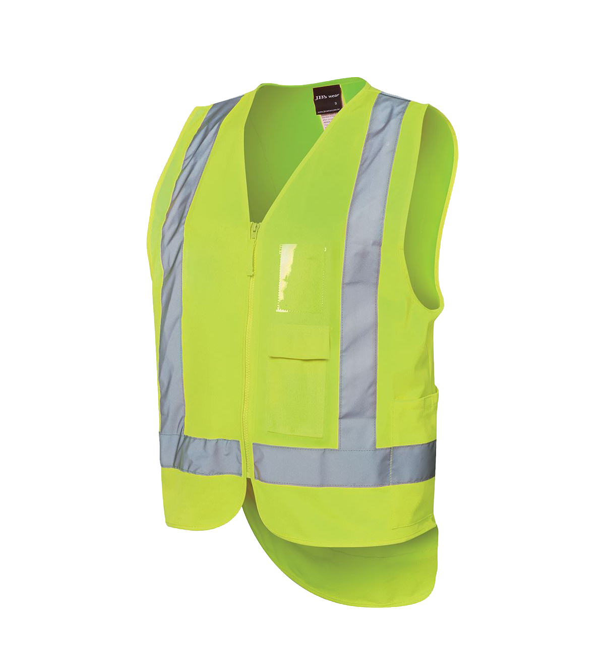 HI VIS ZIP DROP TAIL H PATTERN (D+N) VEST 6DNDV