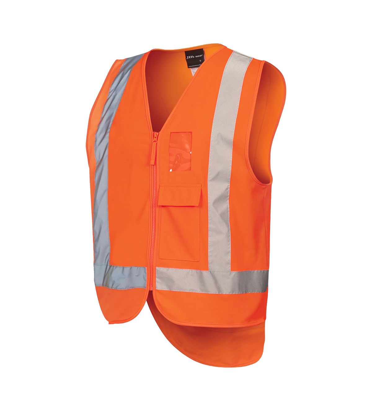 HI VIS ZIP DROP TAIL H PATTERN (D+N) VEST 6DNDT