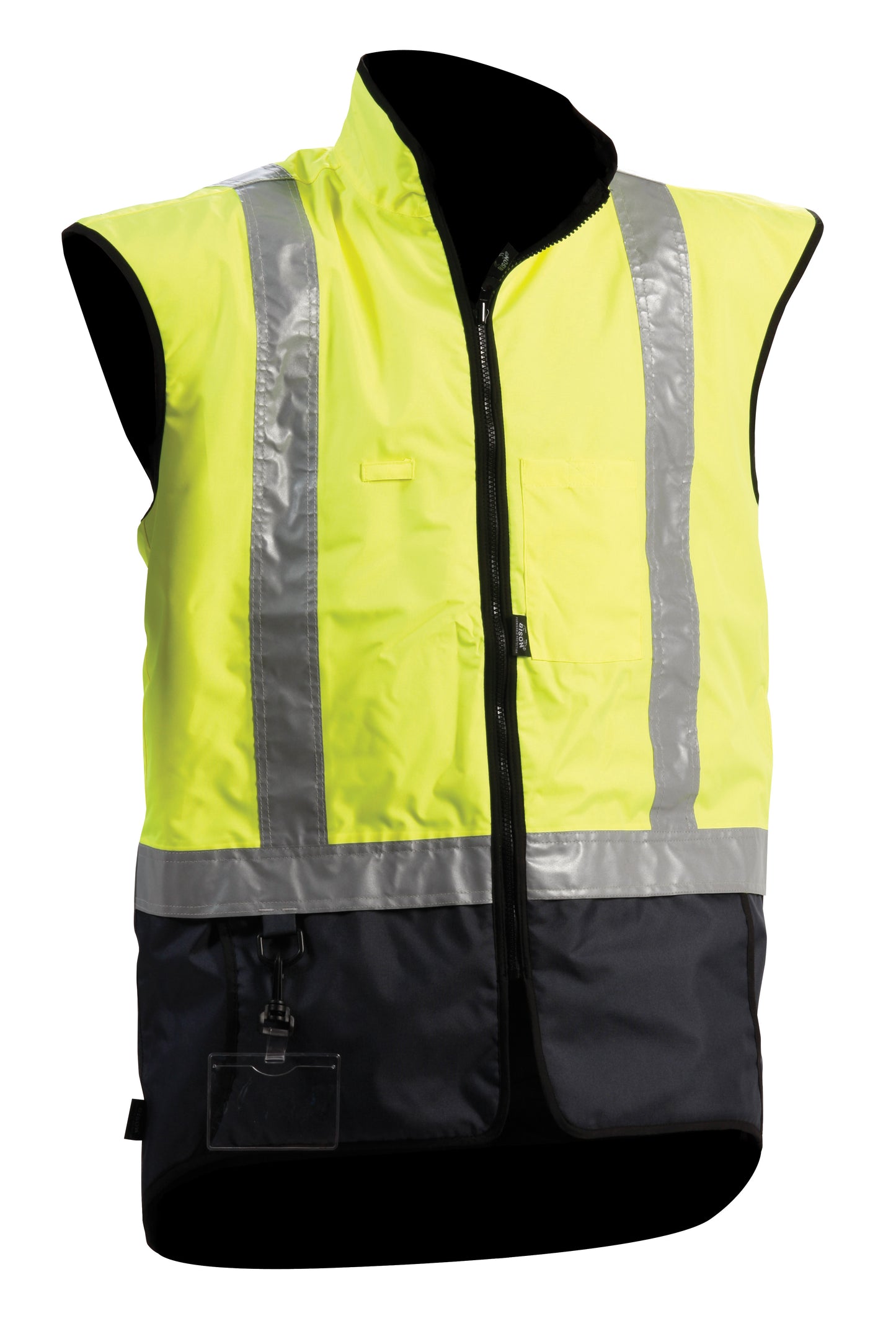 HI VIS BISON STAMINA D/N VEST FLEECE LINED V17