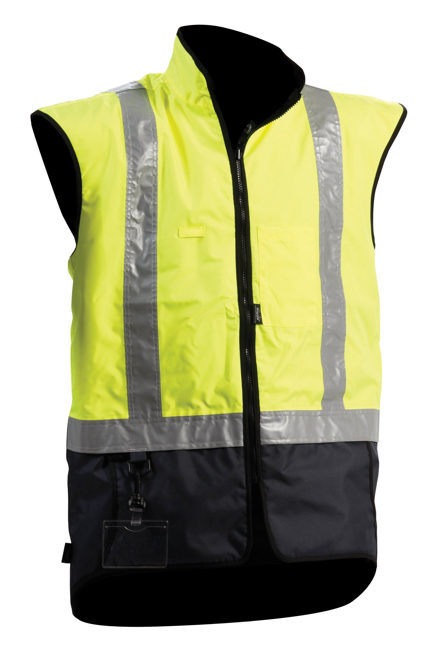 HI VIS BISON STAMINA D/N VEST FLEECE LINED  V17