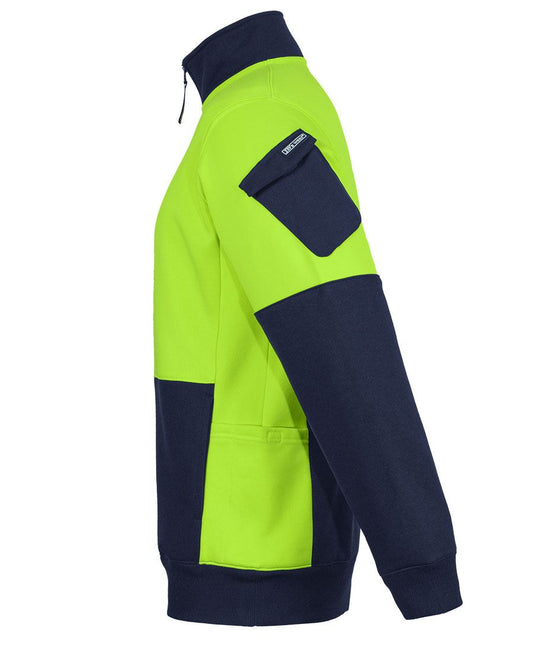 JB's 350g Hi Vis 1/2 ZIp Trade Fleece 6CHVF