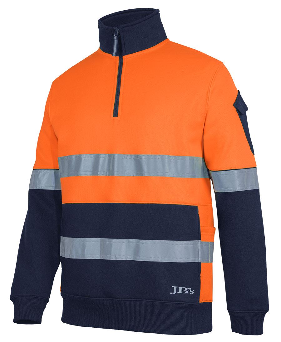 JB's 350g Hi Vis (D+N) 1/2 Zip Trade Fleece 6DNVF