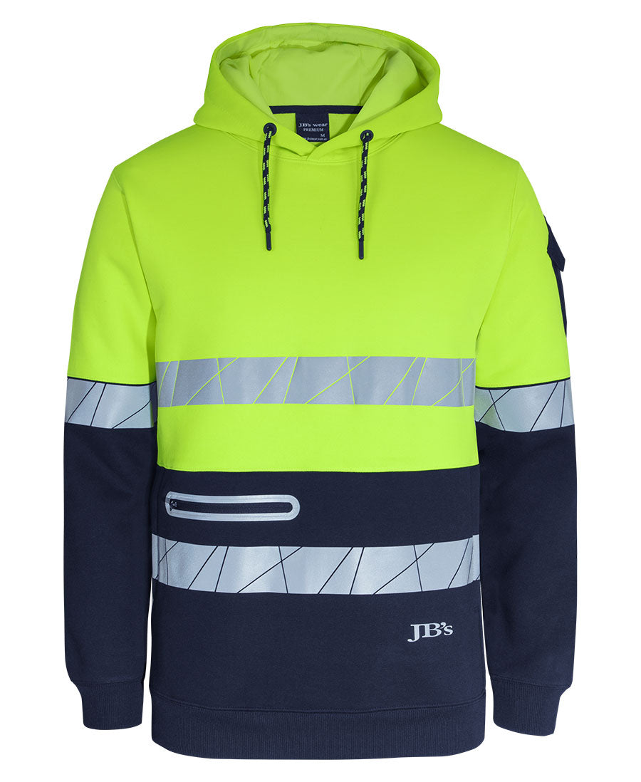 JB's 450g Hi VIs Pull Over Hoodie with Fragmented Tape 6DPFP