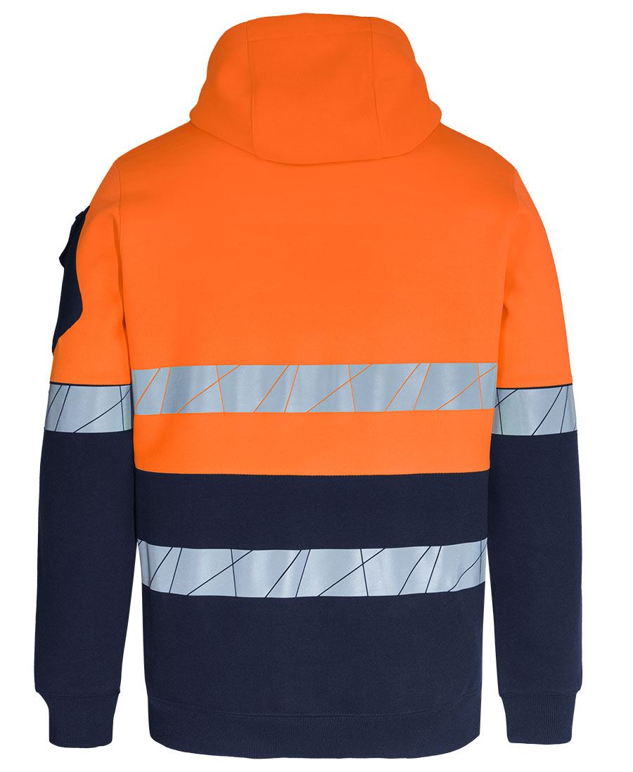 JB's 450g Hi VIs Pull Over Hoodie with Fragmented Tape 6DPFP