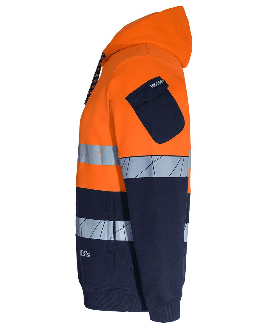 JB's 450g Hi VIs Pull Over Hoodie with Fragmented Tape 6DPFP