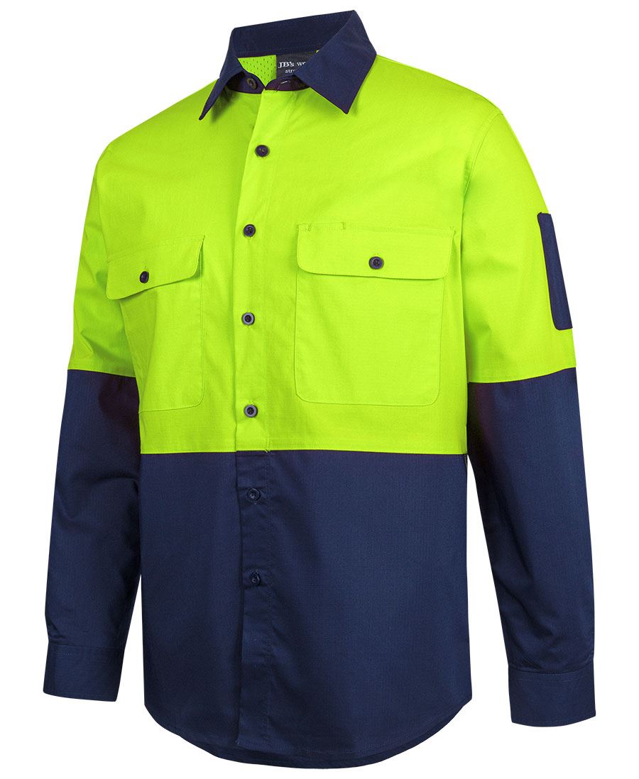 JB's Hi VIs Class F Ripstop L/S Work Shirt 6HRFL