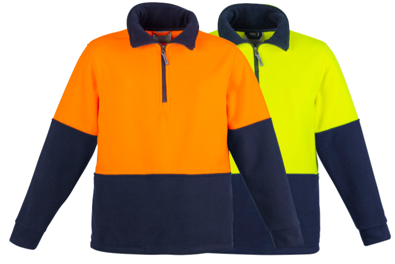 UNISEX HI VIS HALF ZIP FLEECE JUMPER   ZT460