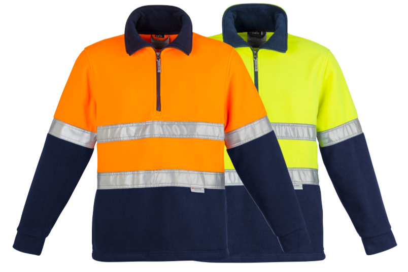 MENS HI VIS FLEECE JUMPER - HOOP TAPED   ZT461