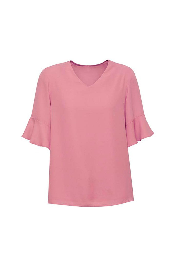 WOMENS ARIA FLUTED SLEEVE BLOUSE RB966LS