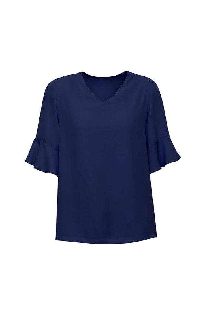 WOMENS ARIA FLUTED SLEEVE BLOUSE RB966LS