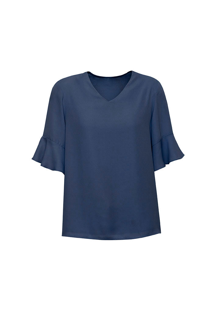 WOMENS ARIA FLUTED SLEEVE BLOUSE RB966LS