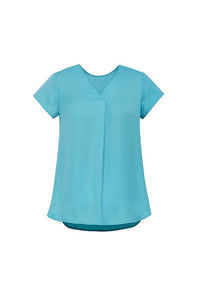 WOMENS KAYLA V-NECK PLEAT BLOUSE RB967LS