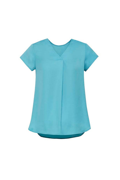 WOMENS KAYLA V-NECK PLEAT BLOUSE RB967LS