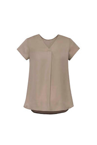 WOMENS KAYLA V-NECK PLEAT BLOUSE RB967LS