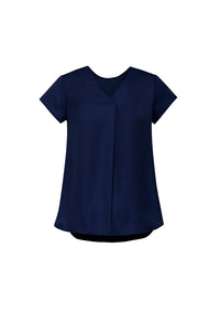 WOMENS KAYLA V-NECK PLEAT BLOUSE RB967LS