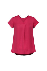 WOMENS KAYLA V-NECK PLEAT BLOUSE RB967LS
