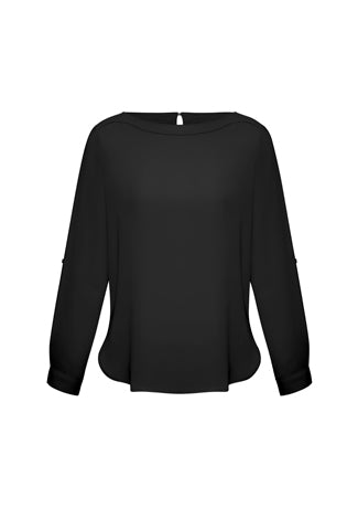WOMENS MADISON BOATNECK BLOUSE S828LL
