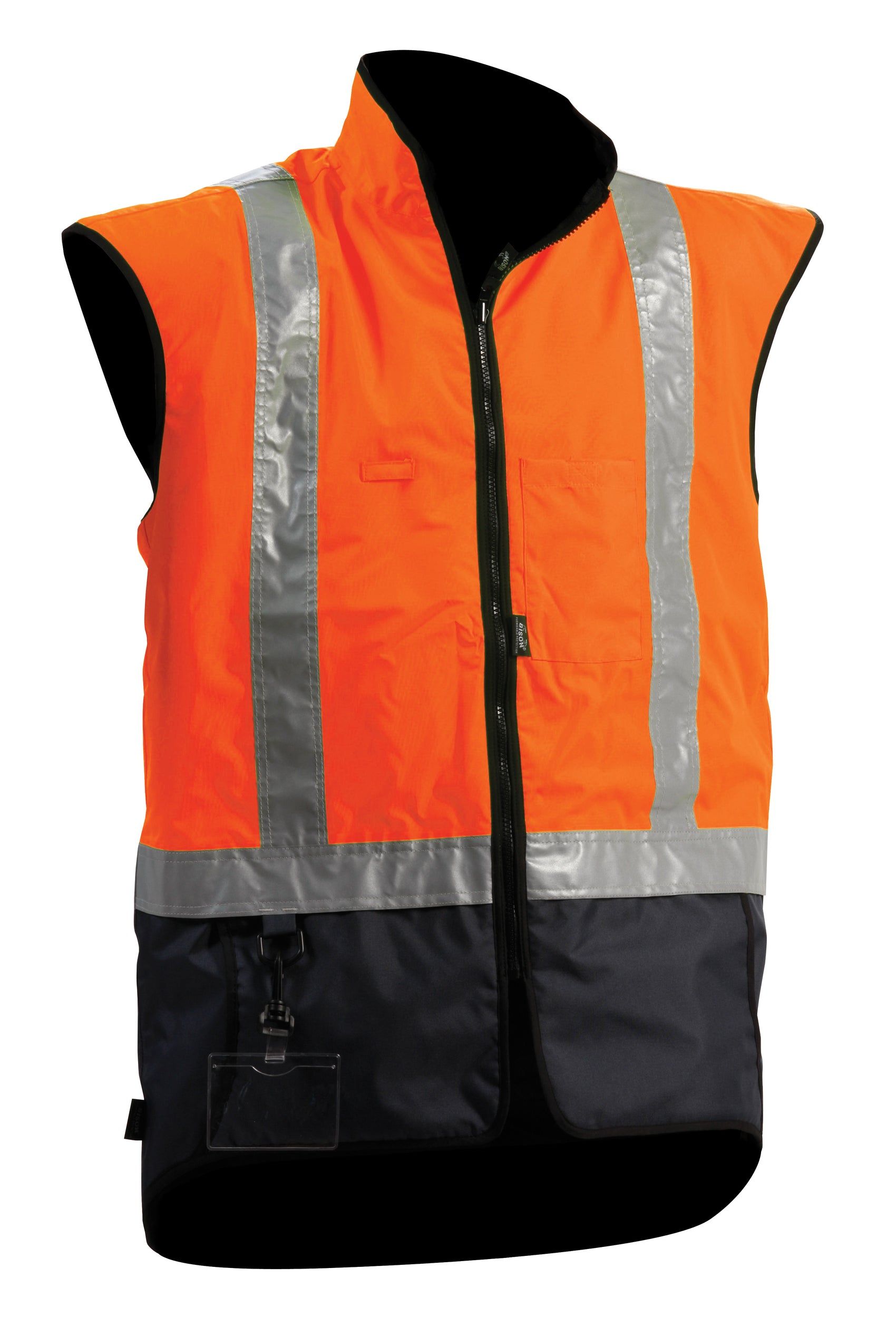 HI VIS BISON STAMINA D/N VEST FLEECE LINED  V17